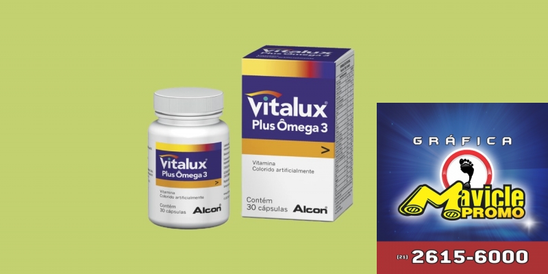 Vitalux Plus Omega 3 da Alcon   Guia da Farmácia   Imã de geladeira e Gráfica Mavicle Promo